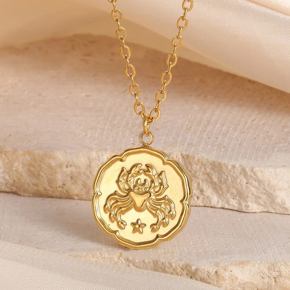 Zodiac Sign Necklace - Gold