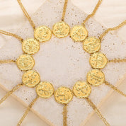 Zodiac Sign Necklace - Gold