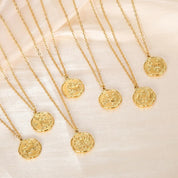 Zodiac Sign Necklace - Gold