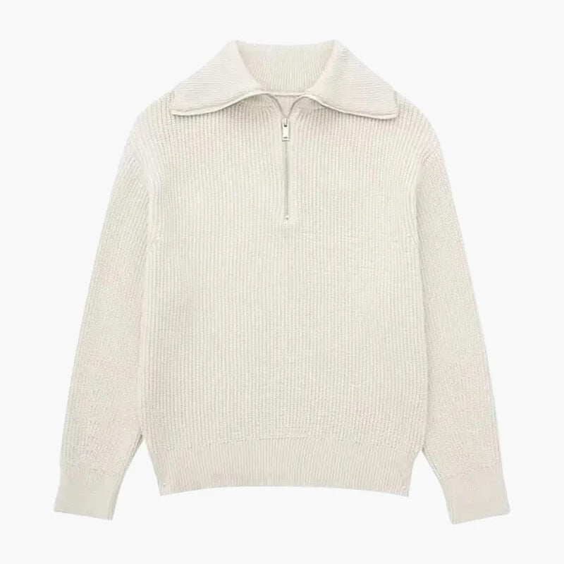 Striped Zip Up Sweater