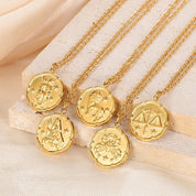 Zodiac Sign Necklace - Gold
