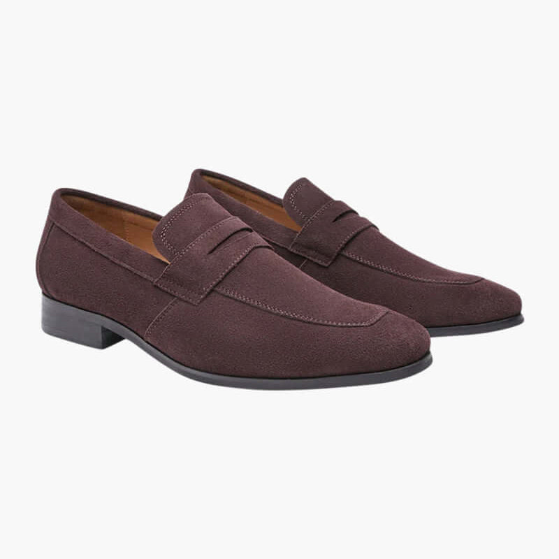 Old Money Suede Penny Loafers