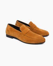Old Money Suede Penny Loafers