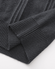 100% Cashmere Ribbed Half Zip