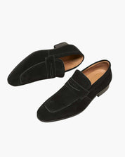 Old Money Suede Penny Loafers